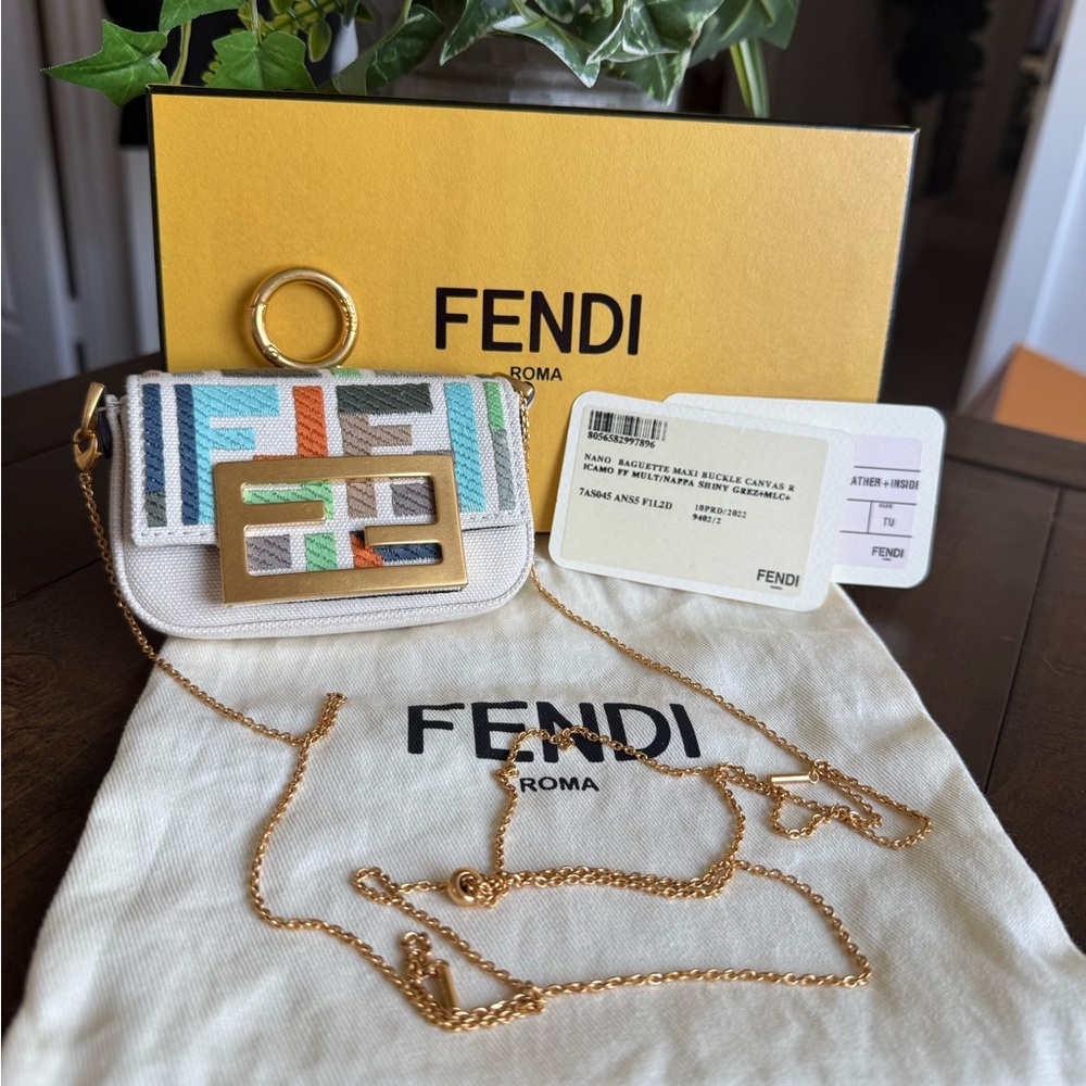 NIB Fendi Nano Baguette Multi-Color Way